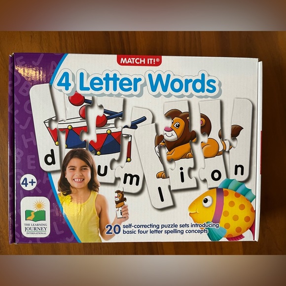 Educational spelling game - 4 letter words MATCH IT - Picture 1 of 3